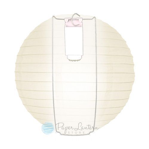 30" Dusty Sand Rose Jumbo Round Paper Lantern, Even Ribbing, Chinese Hanging Wedding & Party Decoration - PaperLanternStore.com - Paper Lanterns, Decor, Party Lights & More