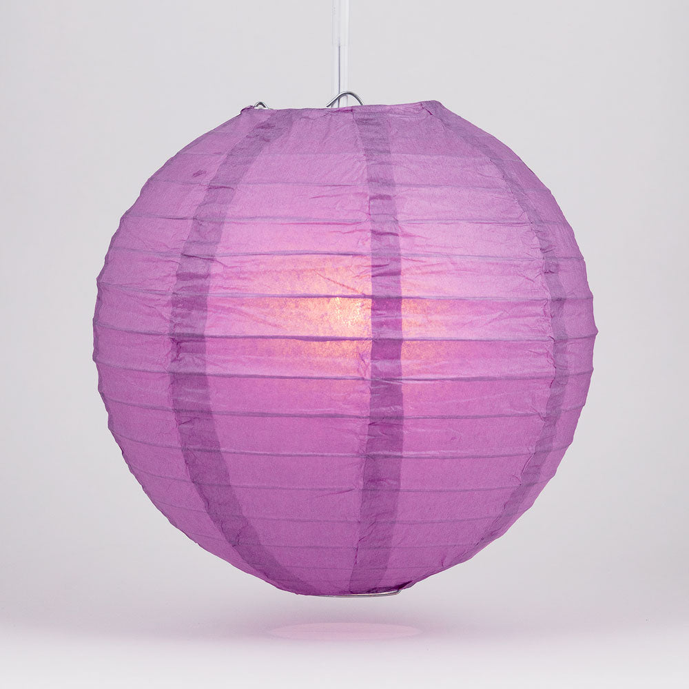 30" Violet / Orchid Jumbo Round Paper Lantern, Even Ribbing, Chinese Hanging Wedding & Party Decoration - PaperLanternStore.com - Paper Lanterns, Decor, Party Lights & More