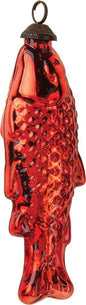 Mercury Glass Fish Ornament, Medium Tangerine - PaperLanternStore.com - Paper Lanterns, Decor, Party Lights & More
