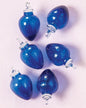 Cobalt Blue Raine Mini Recycled Glass Bulb Ornament, Set of 6 - PaperLanternStore.com - Paper Lanterns, Decor, Party Lights & More