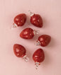 Chipotle Red Raine Mini Recycled Glass Bulb Ornament, Set of 6 - PaperLanternStore.com - Paper Lanterns, Decor, Party Lights & More