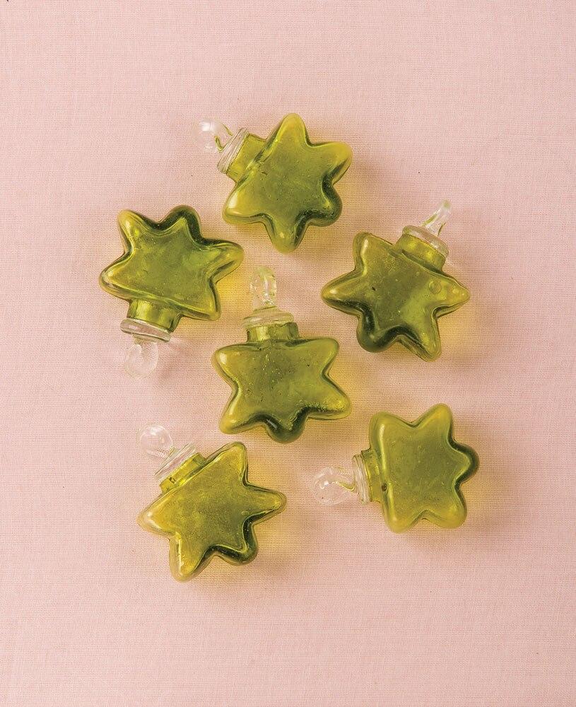 Bottle Green Imogen Mini Recycled Glass Star Ornament, Set of 6 - PaperLanternStore.com - Paper Lanterns, Decor, Party Lights & More
