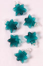 Teal Imogen Mini Recycled Glass Star Ornament, Set of 6 - PaperLanternStore.com - Paper Lanterns, Decor, Party Lights & More