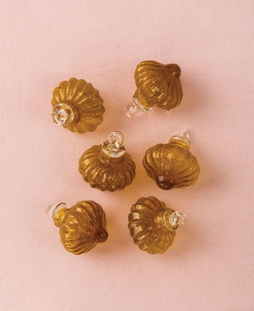Root Beer Brown Lucy Mini Recycled Glass Bulb Ornament, Set of 6 - PaperLanternStore.com - Paper Lanterns, Decor, Party Lights & More