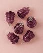 Purple Bella Mini Recycled Glass Ornament, Set of 6 - PaperLanternStore.com - Paper Lanterns, Decor, Party Lights & More