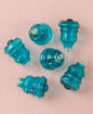 Teal Bella Mini Recycled Glass Ornament, Set of 6 - PaperLanternStore.com - Paper Lanterns, Decor, Party Lights & More