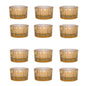 Amber Cleo Colored Glass Tealight Holder, Set of 12 - PaperLanternStore.com - Paper Lanterns, Decor, Party Lights & More