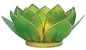 Grass Green & Gold Nani Medium Capiz Lotus Candle Holder - PaperLanternStore.com - Paper Lanterns, Decor, Party Lights & More