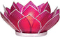 Fuchsia Pink & Silver Nani Medium Capiz Lotus Candle Holder - PaperLanternStore.com - Paper Lanterns, Decor, Party Lights & More