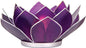 Plum Purple & Silver Nani Medium Capiz Lotus Candle Holder - PaperLanternStore.com - Paper Lanterns, Decor, Party Lights & More