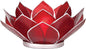 Red & Silver Nani Medium Capiz Lotus Candle Holder - PaperLanternStore.com - Paper Lanterns, Decor, Party Lights & More