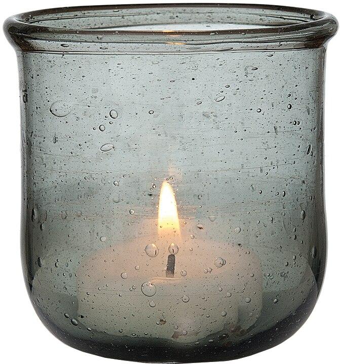 Charcoal Grey Starfish Recycled Glass Cup Candle Holder - PaperLanternStore.com - Paper Lanterns, Decor, Party Lights & More