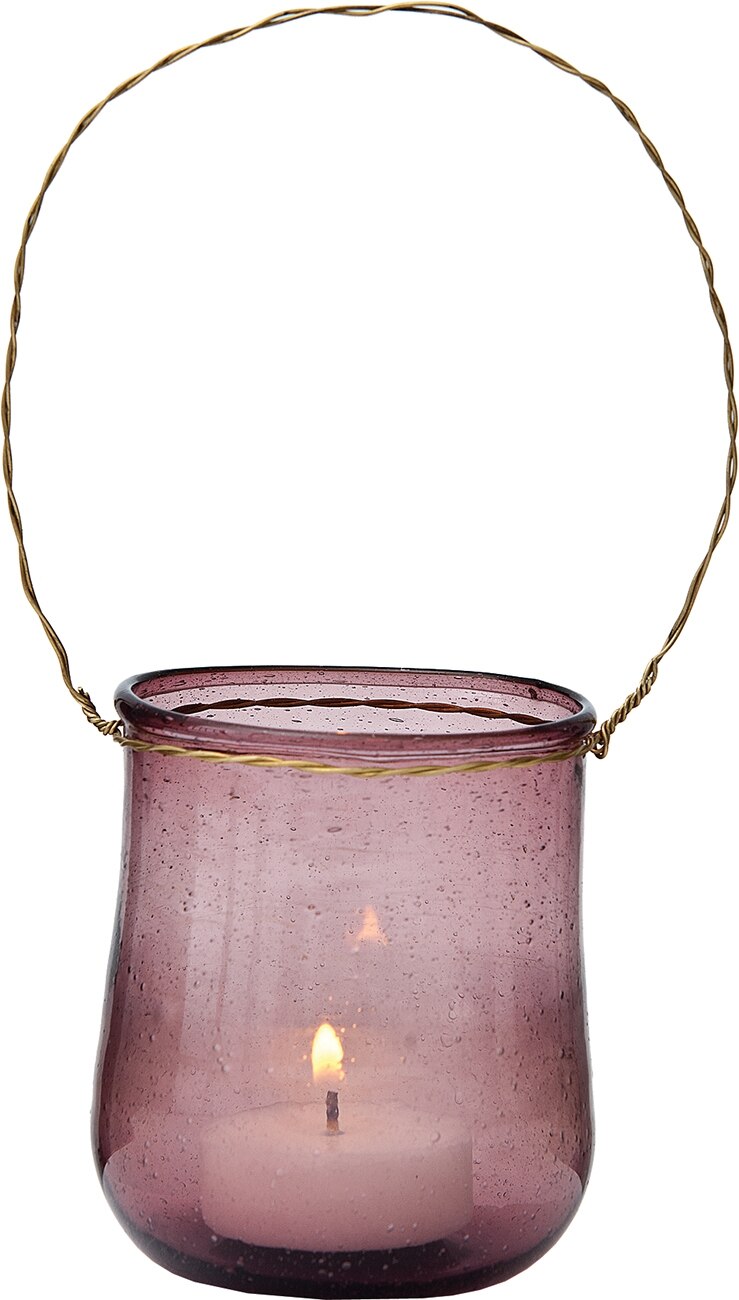 Port Red Sand Piper Recycled Glass Hanging Candle Holder - PaperLanternStore.com - Paper Lanterns, Decor, Party Lights & More