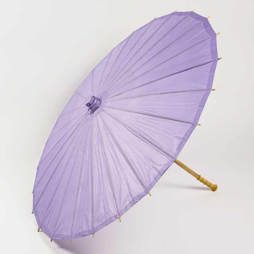 32" Lavender Paper Parasol Umbrella with Elegant Handle
