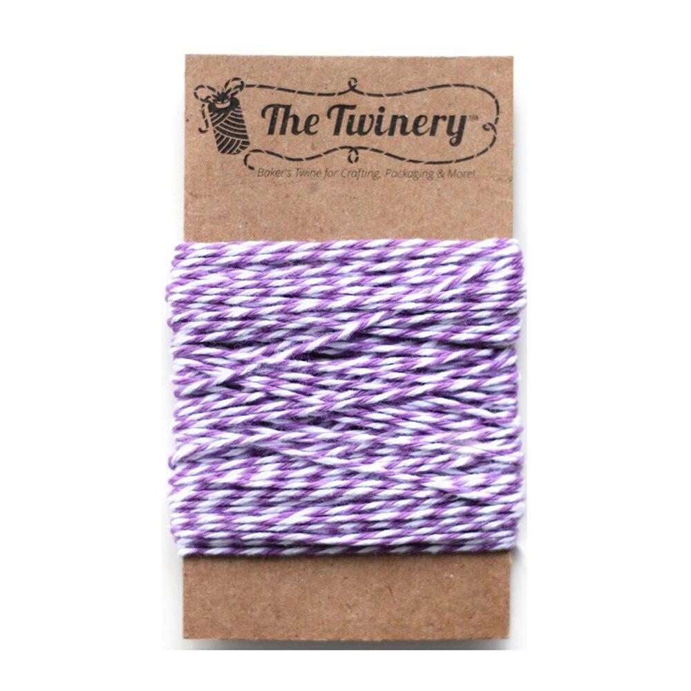 Bellflower Purple Striped Baker's Twine 15 Yards - PaperLanternStore.com - Paper Lanterns, Decor, Party Lights & More