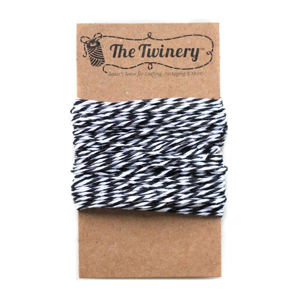 Black Tie Striped Baker's Twine 15 Yards - PaperLanternStore.com - Paper Lanterns, Decor, Party Lights & More