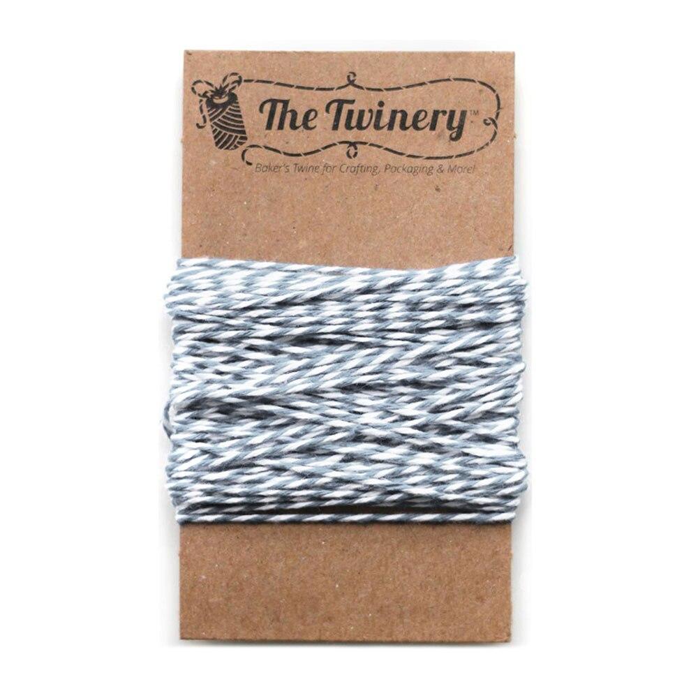 Dove Grey Striped Baker's Twine 15 Yards - PaperLanternStore.com - Paper Lanterns, Decor, Party Lights & More