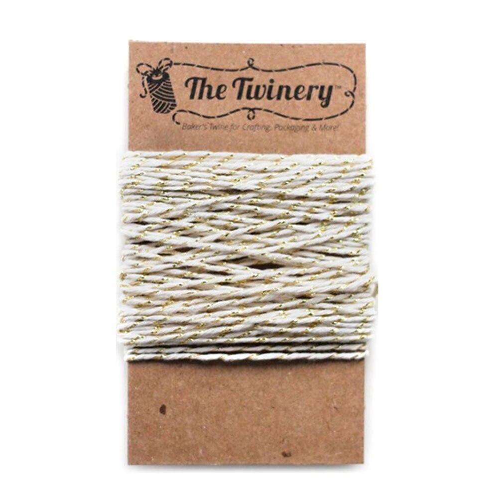 Gilt Gold Shimmer Striped Baker's Twine 15 Yards - PaperLanternStore.com - Paper Lanterns, Decor, Party Lights & More