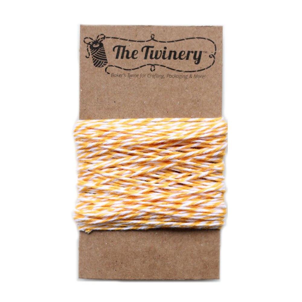 Marigold Yellow Striped Baker's Twine 15 Yards - PaperLanternStore.com - Paper Lanterns, Decor, Party Lights & More