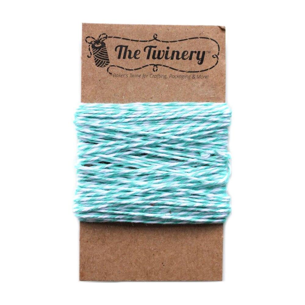 Robin Egg Striped Baker's Twine 15 Yards - PaperLanternStore.com - Paper Lanterns, Decor, Party Lights & More