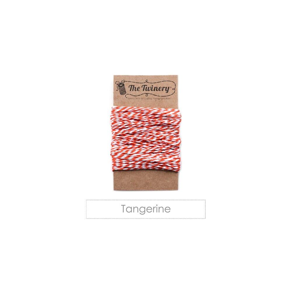 Tangerine Orange Striped Baker's Twine 15 Yards - PaperLanternStore.com - Paper Lanterns, Decor, Party Lights & More
