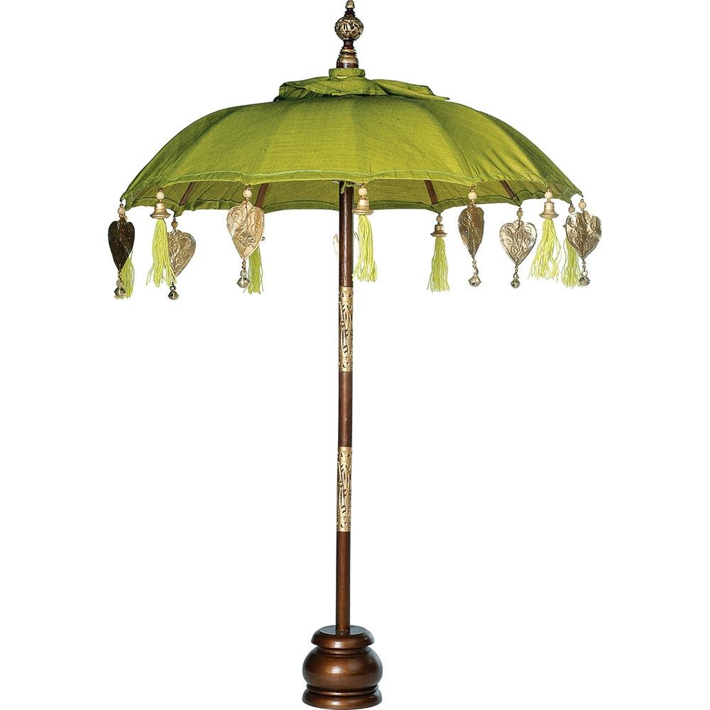 Dark Chartreuse Green Balinese Festival Parasol - PaperLanternStore.com - Paper Lanterns, Decor, Party Lights & More