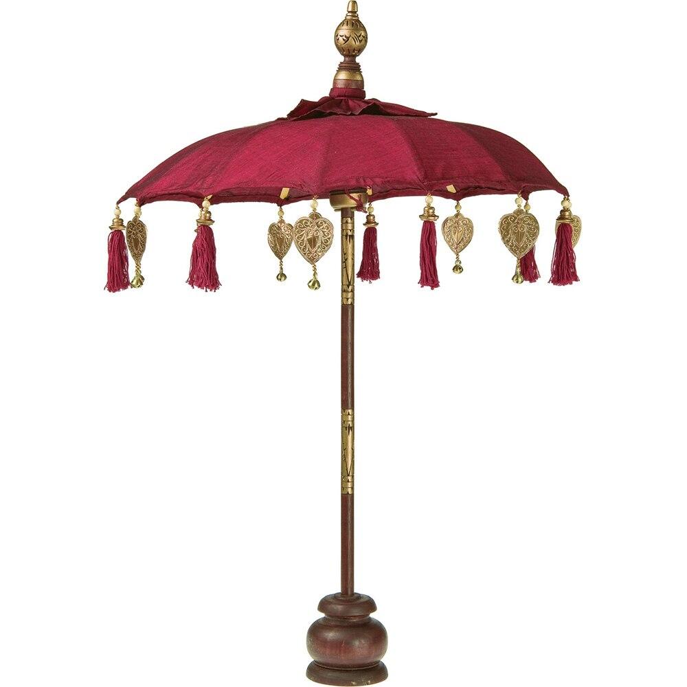 Dark Red Balinese Festival Parasol - PaperLanternStore.com - Paper Lanterns, Decor, Party Lights & More