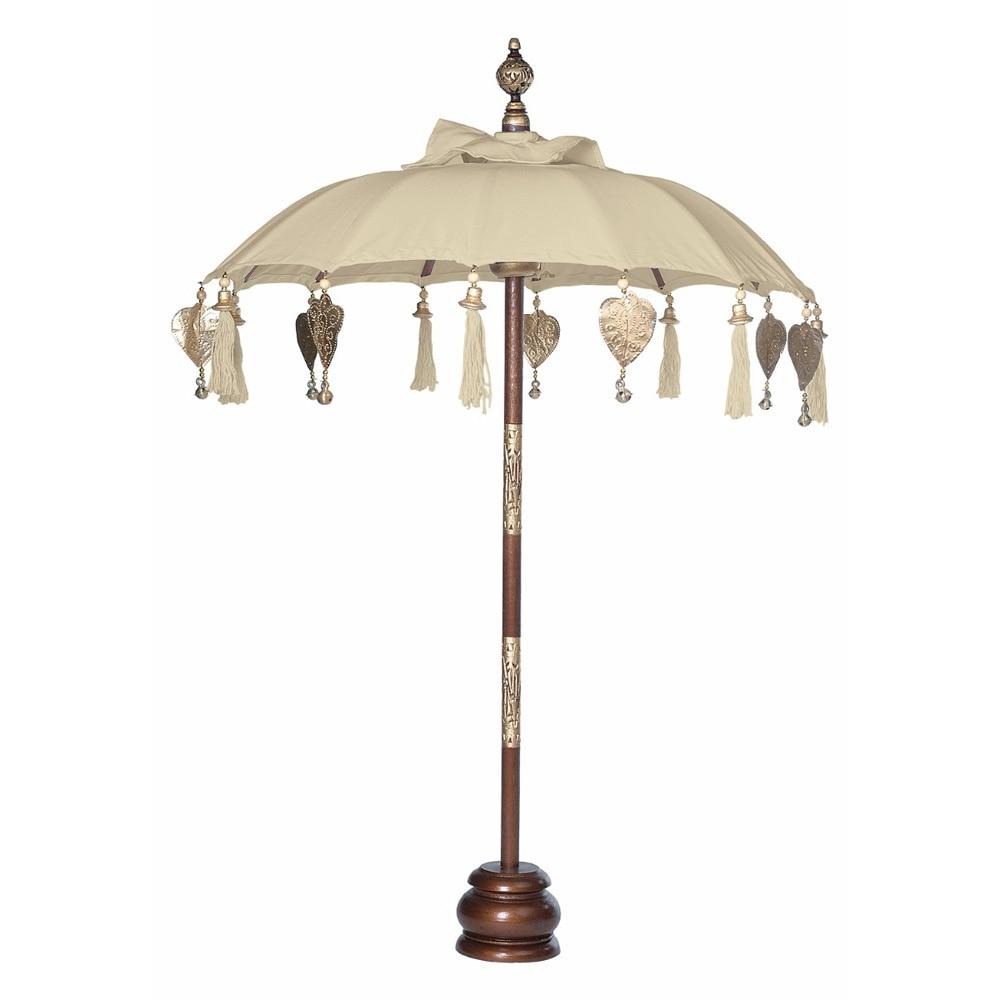 Ivory Balinese Festival Parasol - PaperLanternStore.com - Paper Lanterns, Decor, Party Lights & More