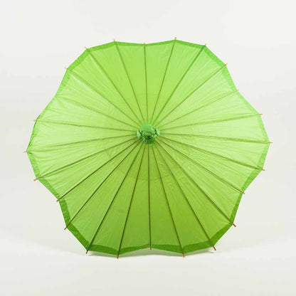 32" Grass Greenery Paper Parasol Umbrella, Scallop Blossom Shaped - PaperLanternStore.com - Paper Lanterns, Decor, Party Lights & More