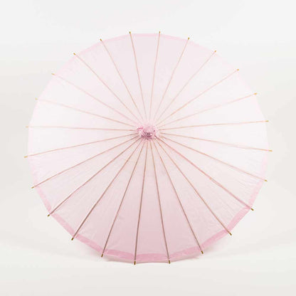 BULK PACK (10-Pack) 32" Pink Paper Parasol Umbrella with Elegant Handle