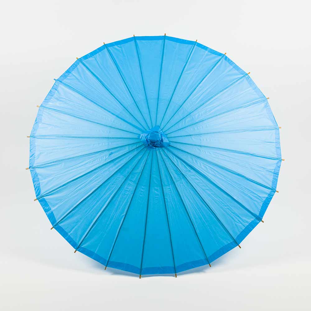 BULK PACK (10-Pack) 32" Turquoise Paper Parasol Umbrella with Elegant Handle