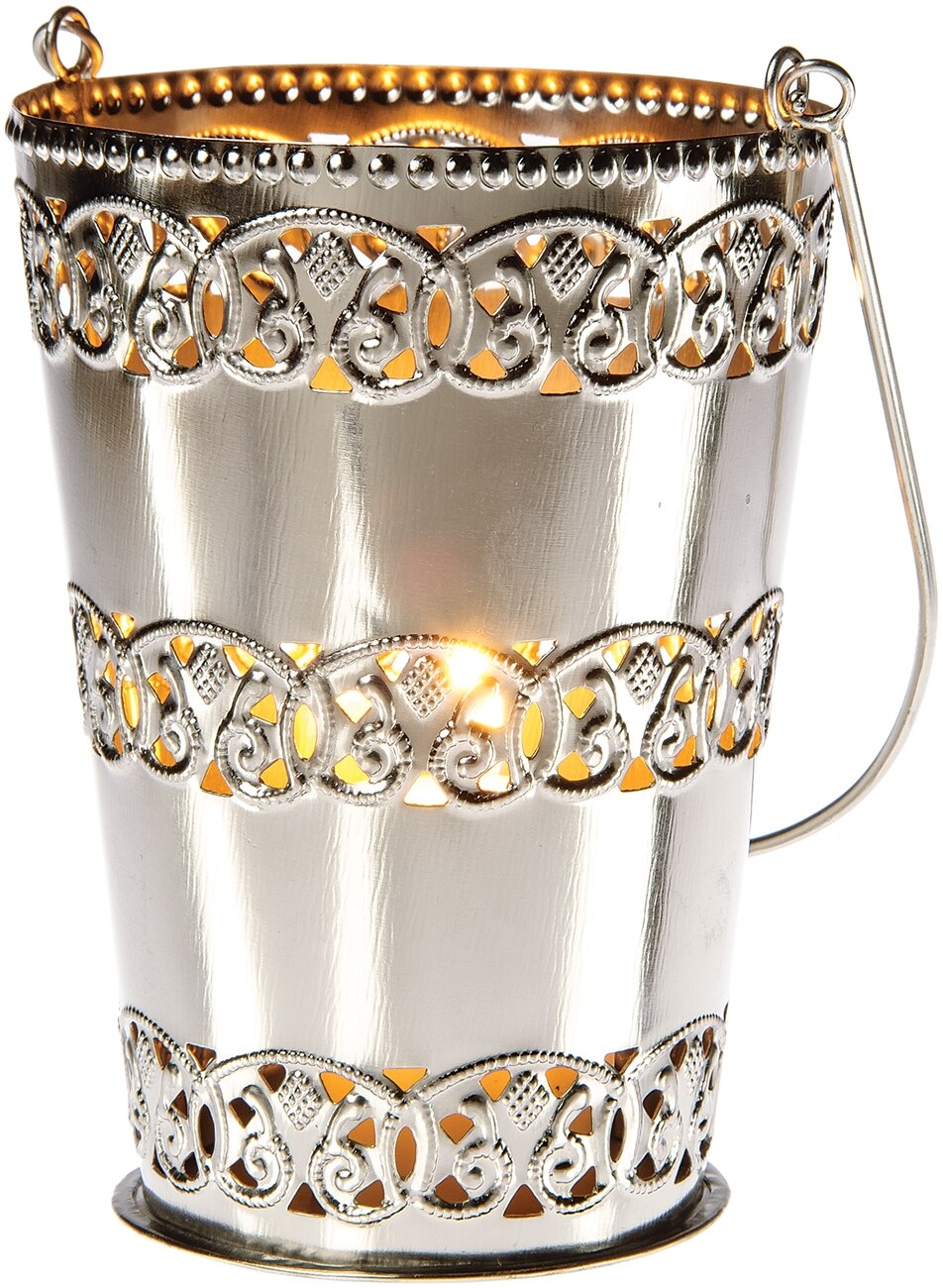 Large Mira Punched Tin Shadow Lantern - PaperLanternStore.com - Paper Lanterns, Decor, Party Lights & More