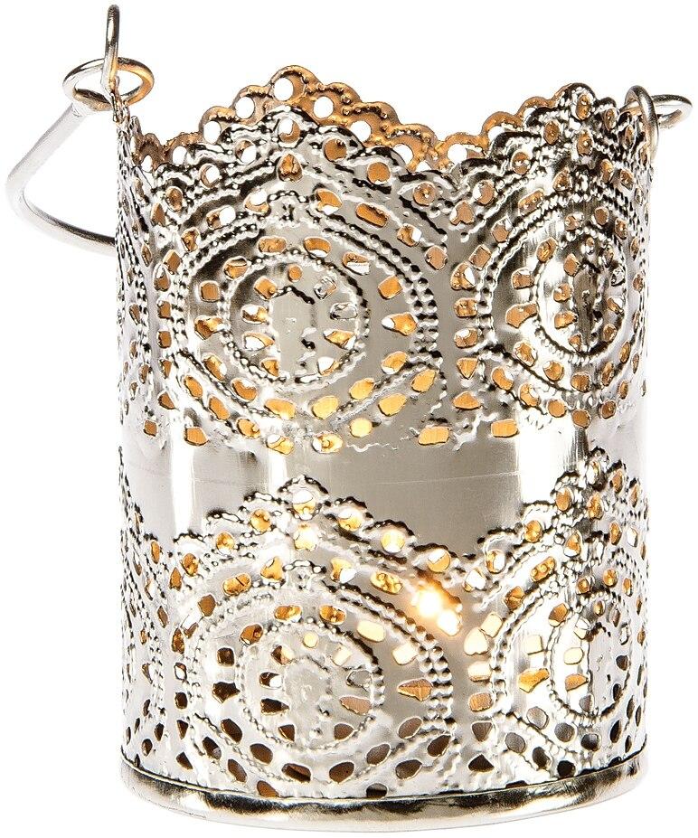 Small Padma Punched Tin Shadow Lantern - PaperLanternStore.com - Paper Lanterns, Decor, Party Lights & More