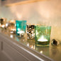 Turquoise Blue Naina Painted Glass Candle Holder - PaperLanternStore.com - Paper Lanterns, Decor, Party Lights & More