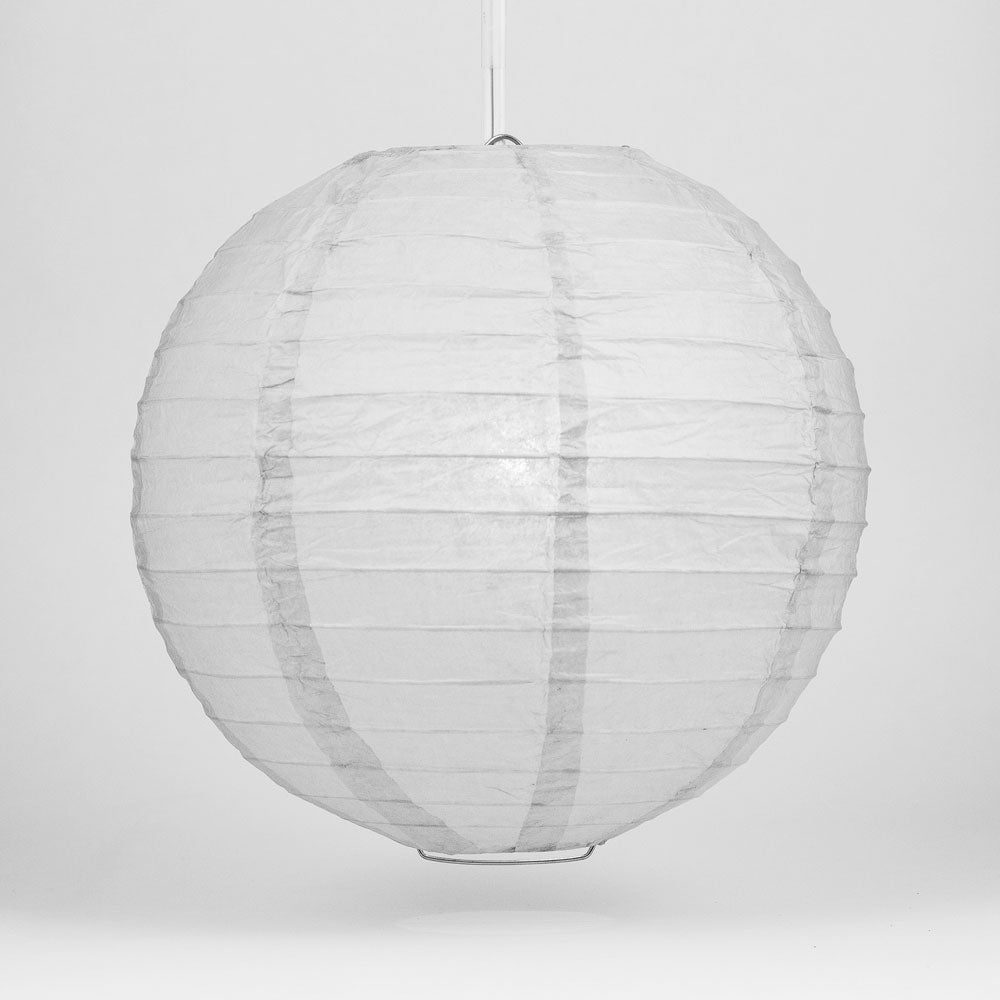 36" Gray / Grey Jumbo Round Paper Lantern, Even Ribbing, Chinese Hanging Wedding & Party Decoration - PaperLanternStore.com - Paper Lanterns, Decor, Party Lights & More
