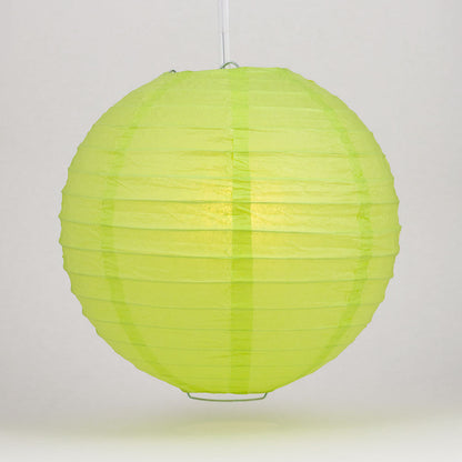 36" Light Lime Green Jumbo Round Paper Lantern, Even Ribbing, Chinese Hanging Wedding & Party Decoration - PaperLanternStore.com - Paper Lanterns, Decor, Party Lights & More