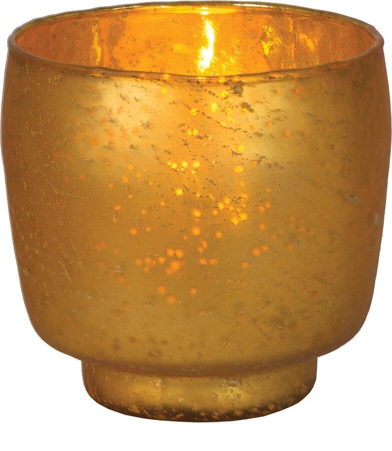 Gold Kebi Luxe Glass Candle Holder - PaperLanternStore.com - Paper Lanterns, Decor, Party Lights & More