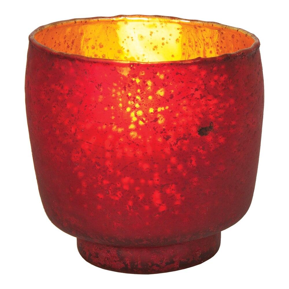 Red Kebi Luxe Glass Candle Holder - PaperLanternStore.com - Paper Lanterns, Decor, Party Lights & More