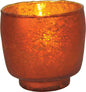 Tangerine Orange Kebi Luxe Glass Candle Holder - PaperLanternStore.com - Paper Lanterns, Decor, Party Lights & More