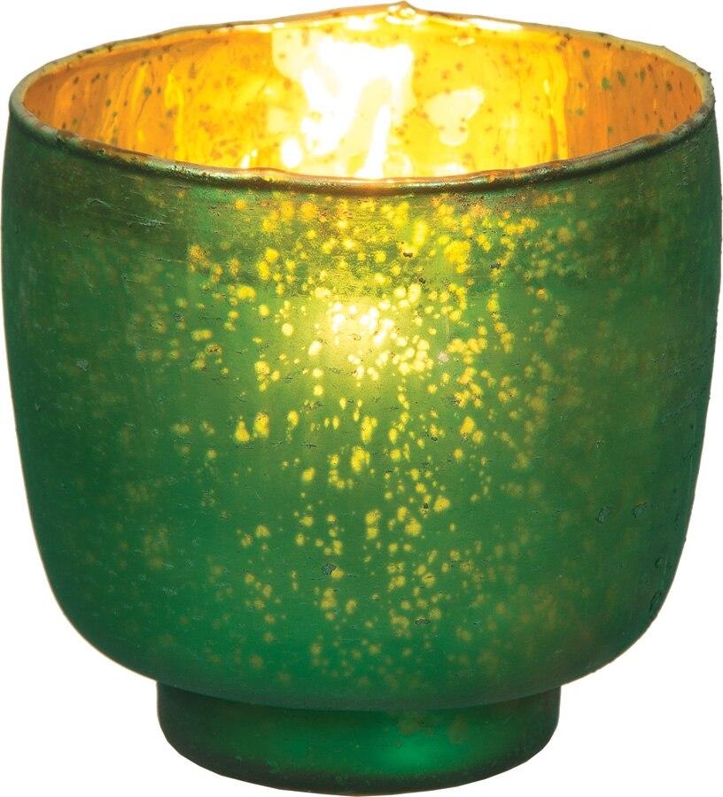 Emerald Green Omorose Luxe Glass Candle Holder - PaperLanternStore.com - Paper Lanterns, Decor, Party Lights & More