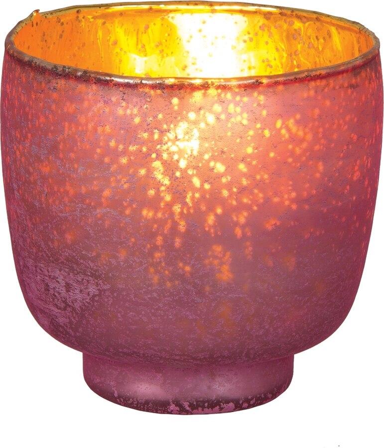 Fuchsia Pink Omorose Luxe Glass Candle Holder - PaperLanternStore.com - Paper Lanterns, Decor, Party Lights & More