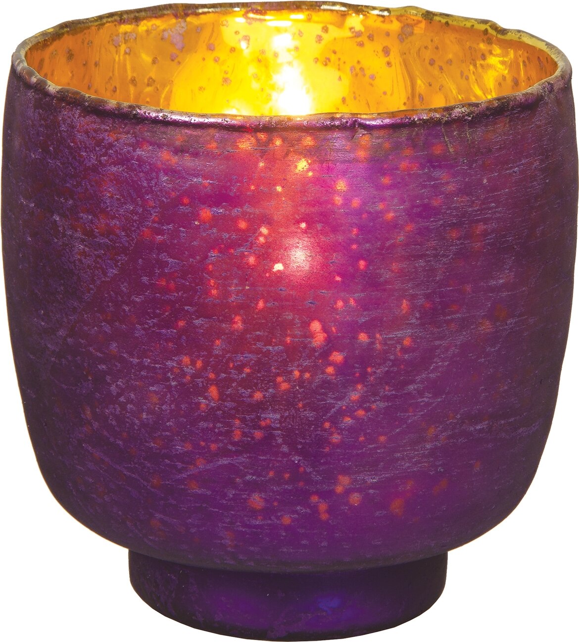 Plum Purple Omorose Luxe Glass Candle Holder - PaperLanternStore.com - Paper Lanterns, Decor, Party Lights & More