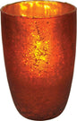 Tangerine Orange Salama Luxe Glass Medium Candle Holder - PaperLanternStore.com - Paper Lanterns, Decor, Party Lights & More