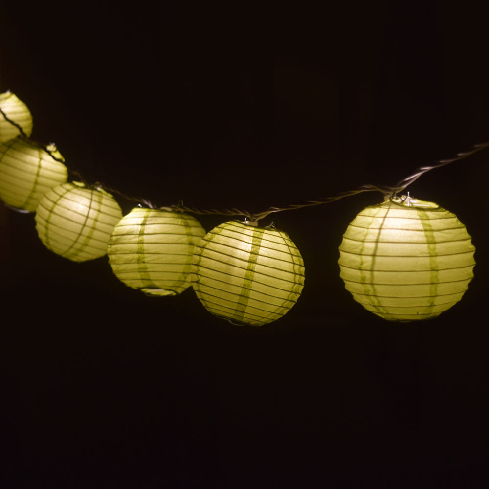 4" Chartreuse Round Paper Lantern, Even Ribbing, Hanging Decoration (10 PACK) - PaperLanternStore.com - Paper Lanterns, Decor, Party Lights & More