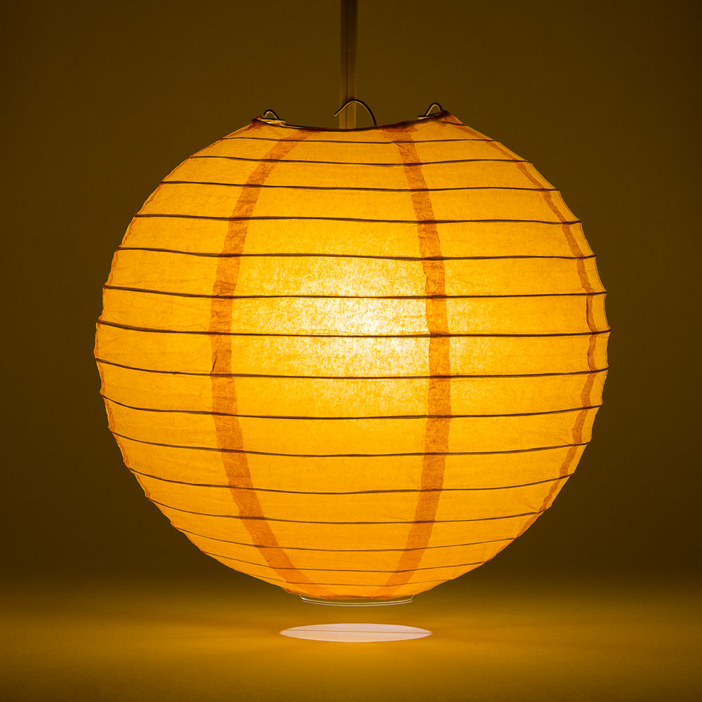 BULK PACK (6) 42" Orange Jumbo Round Paper Lantern, Even Ribbing, Chinese Hanging Wedding & Party Decoration - PaperLanternStore.com - Paper Lanterns, Decor, Party Lights & More