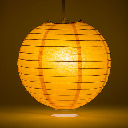 BULK PACK (6) 42" Orange Jumbo Round Paper Lantern, Even Ribbing, Chinese Hanging Wedding & Party Decoration - PaperLanternStore.com - Paper Lanterns, Decor, Party Lights & More