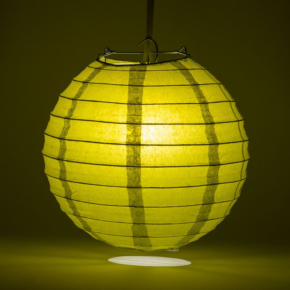4" Pear Round Paper Lantern, Even Ribbing, Hanging Decoration (10-Pack) - PaperLanternStore.com - Paper Lanterns, Decor, Party Lights & More