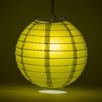 4" Pear Round Paper Lantern, Even Ribbing, Hanging Decoration (10-Pack) - PaperLanternStore.com - Paper Lanterns, Decor, Party Lights & More