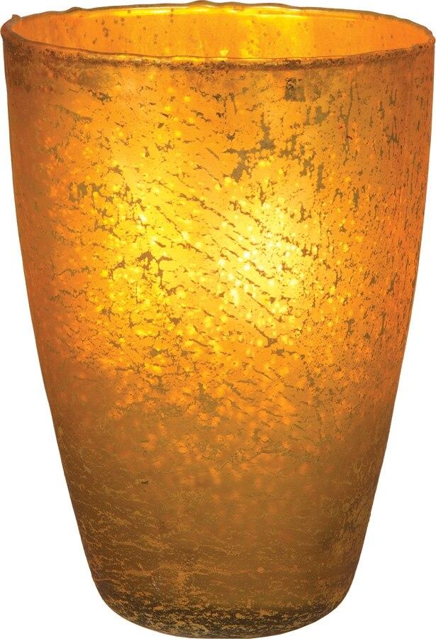 Gold Nubiti Luxe Glass Large Candle Holder - PaperLanternStore.com - Paper Lanterns, Decor, Party Lights & More