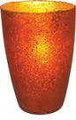 Tangerine Orange Nubiti Luxe Glass Large Candle Holder - PaperLanternStore.com - Paper Lanterns, Decor, Party Lights & More